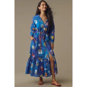 Anthropologie La Maise Studio Maxi Dress Womens Size L Resortwear Wedding Guest